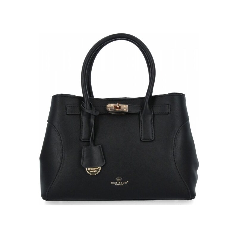 Dámska kabelka kufrík 3 komory firmy Herisson 275C6016 čierna 66483923