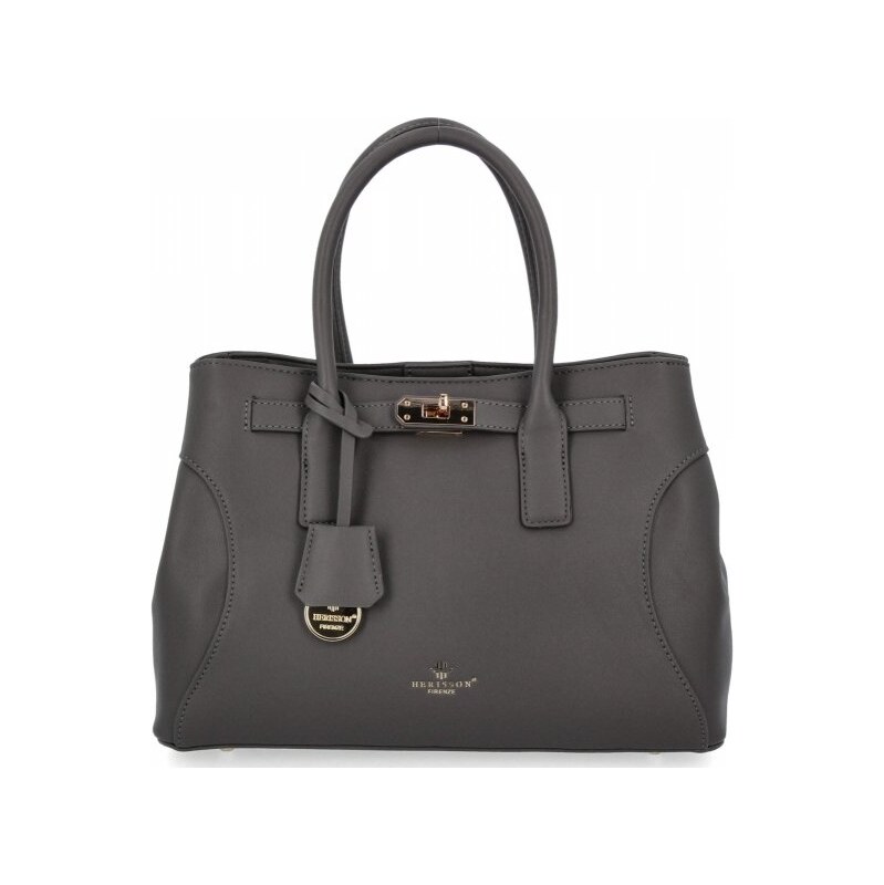 Dámska kabelka kufrík 3 komory firmy Herisson 275C6016 šedá 66483927