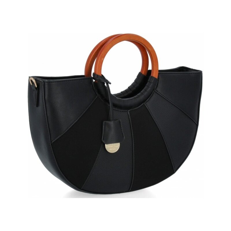 Módna dámska kabelka kufrík firmy Herisson 275C6017 čierna 66483929