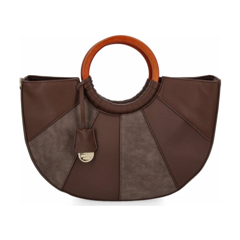 Módna dámska kabelka kufrík firmy Herisson 275C6017 čokoládová 66483934