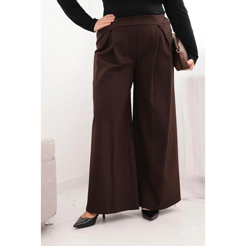 MladaModa Oversize nohavice so širokým strihom a plisovaním model 2274 66487654