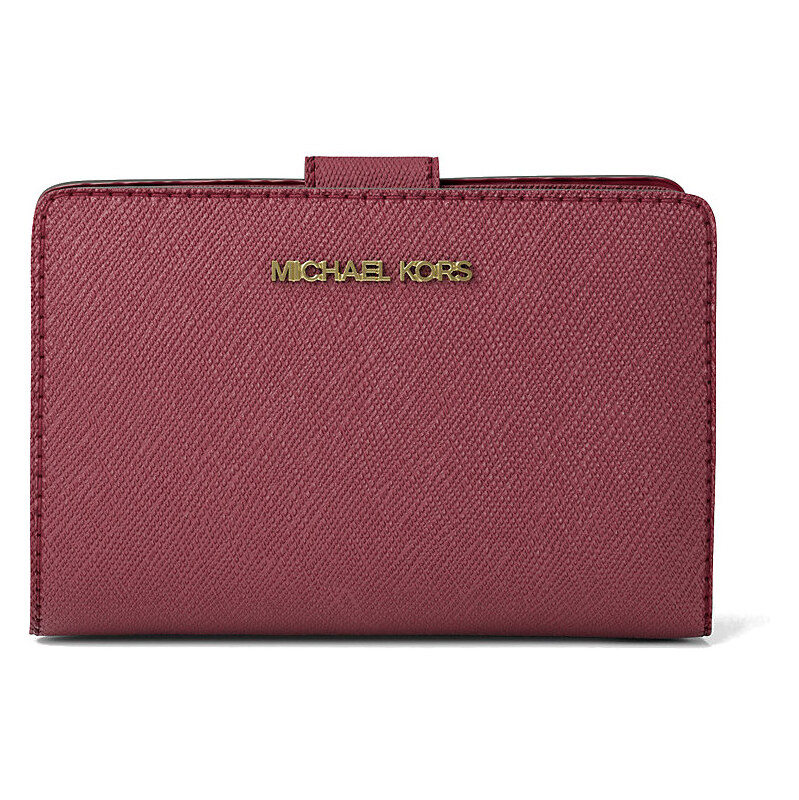 Michael Kors Peněženka Medium Crossgrain Leather Wallet Cherry 66600125