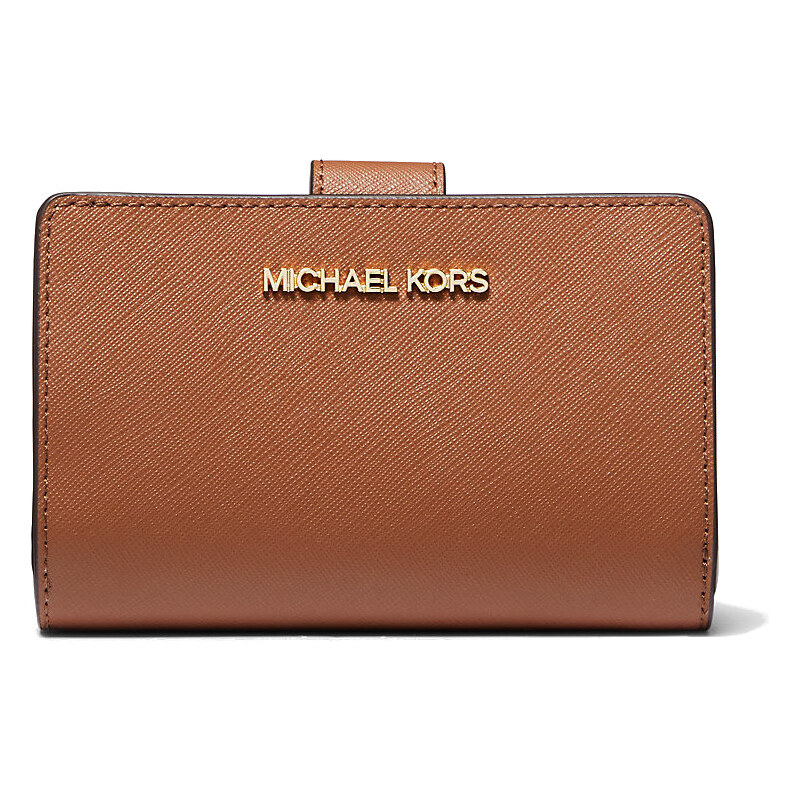 Michael Kors Peněženka Medium Crossgrain Leather Wallet Luggage 66600126