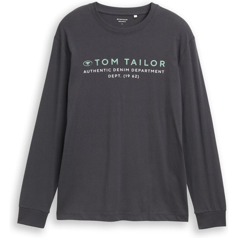 TOM TAILOR Tričko sivá / zelená / biela 66495556