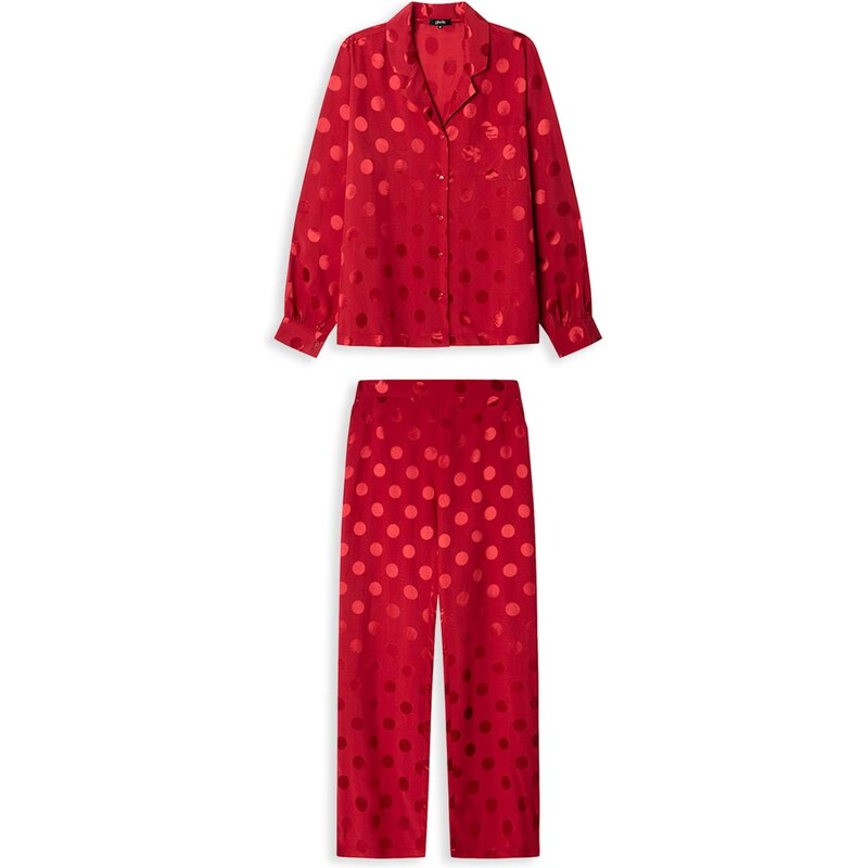 Gisela Pyžamo grenadínová / neónovo červená 66495582