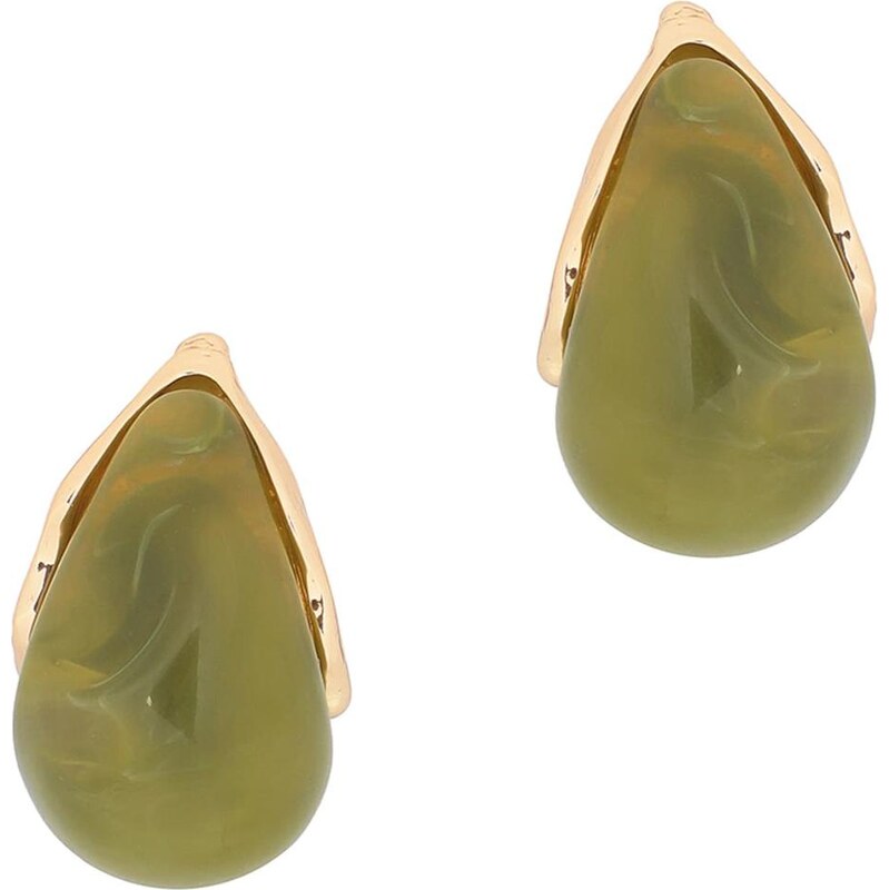TATUUM Náušnice Eddalia zlatá / olivová 66495603