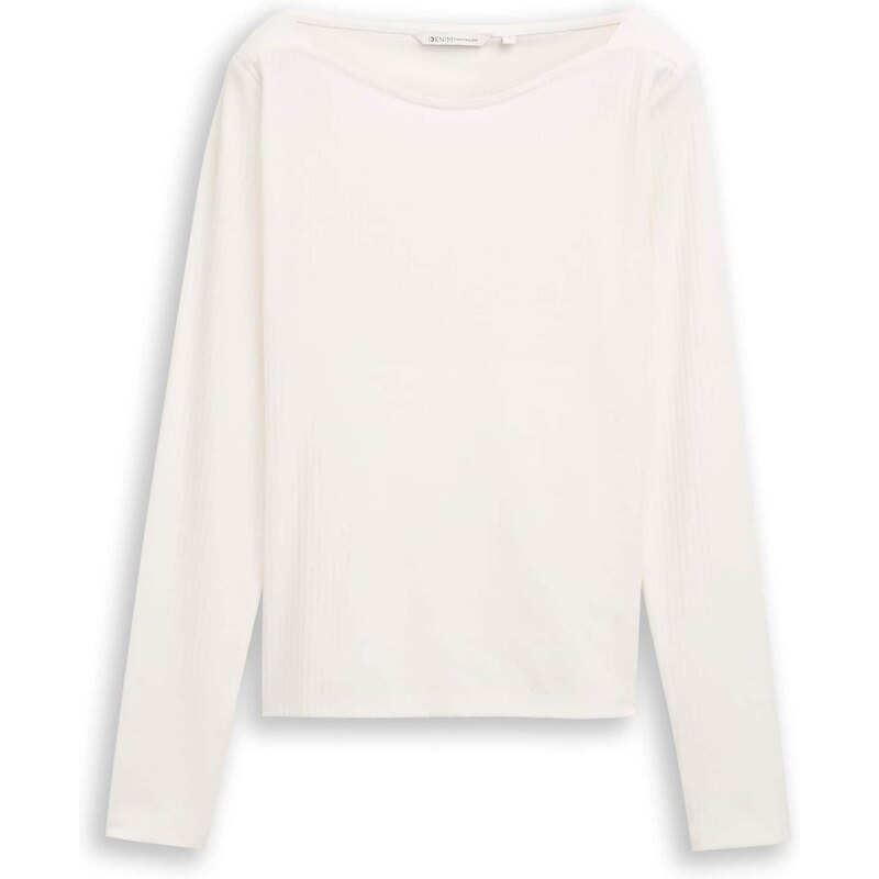 TOM TAILOR DENIM Tričko šedobiela 66495702