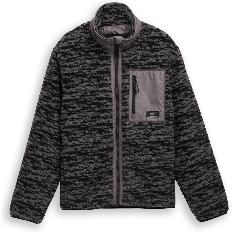 TOM TAILOR DENIM Prechodná bunda tmavosivá / čierna 66495705