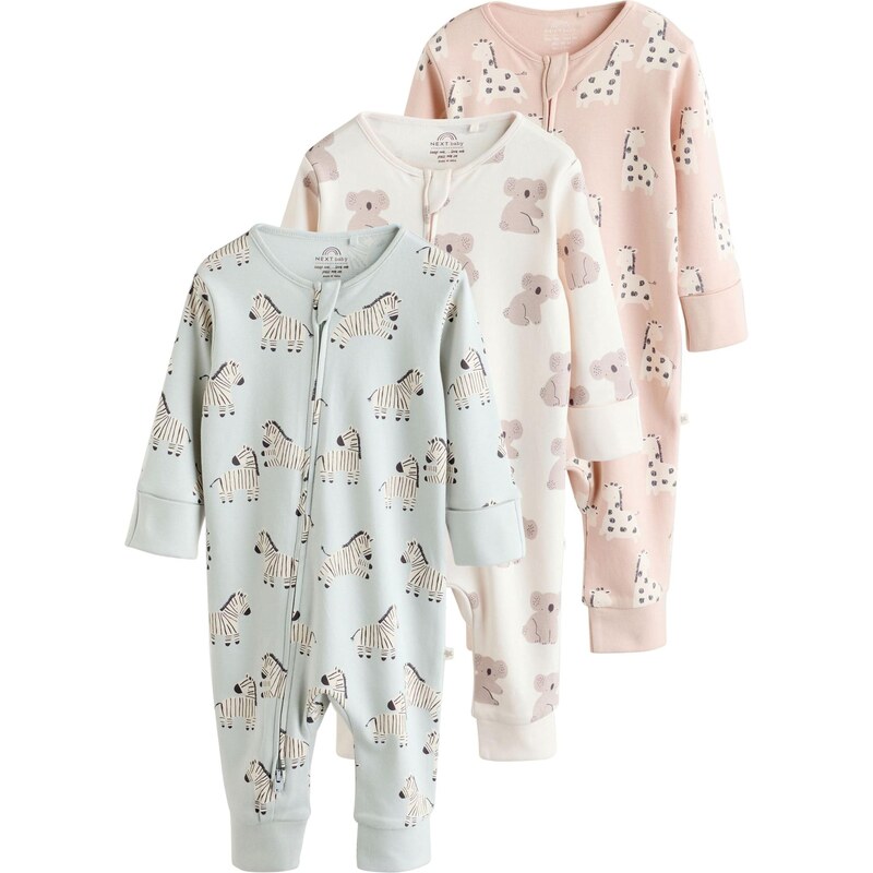 Next Pyžamo svetlobéžová / mätová / pastelovo oranžová / čierna 66495750