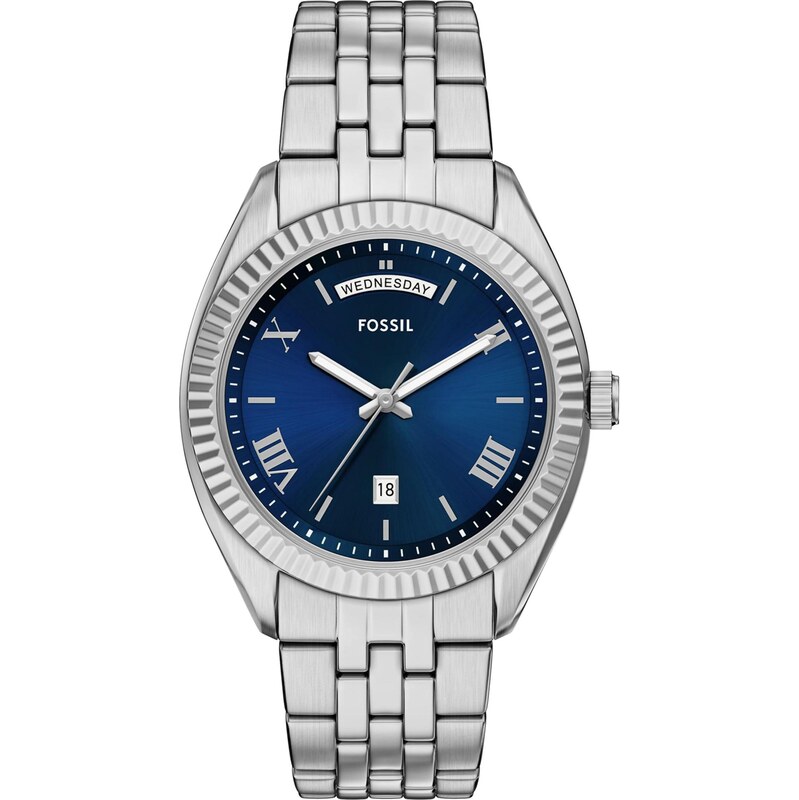 FOSSIL Analógové hodinky CAMPBELL námornícka modrá / strieborná / 66495787