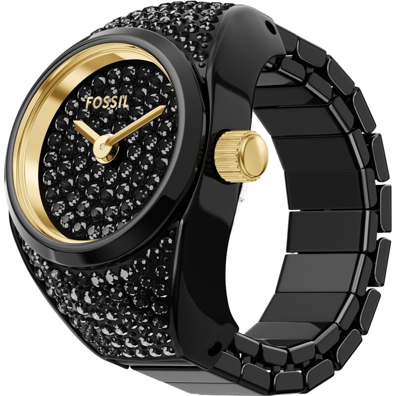 FOSSIL Prsteň zlatá / čierna 66495782