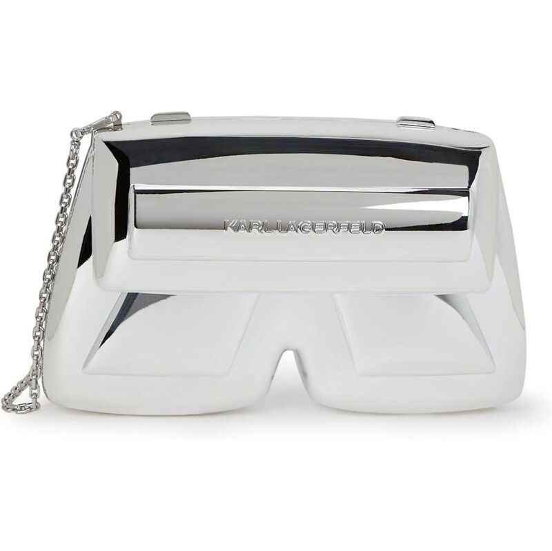 Karl Lagerfeld Listová kabelka Ikon strieborná 66495808