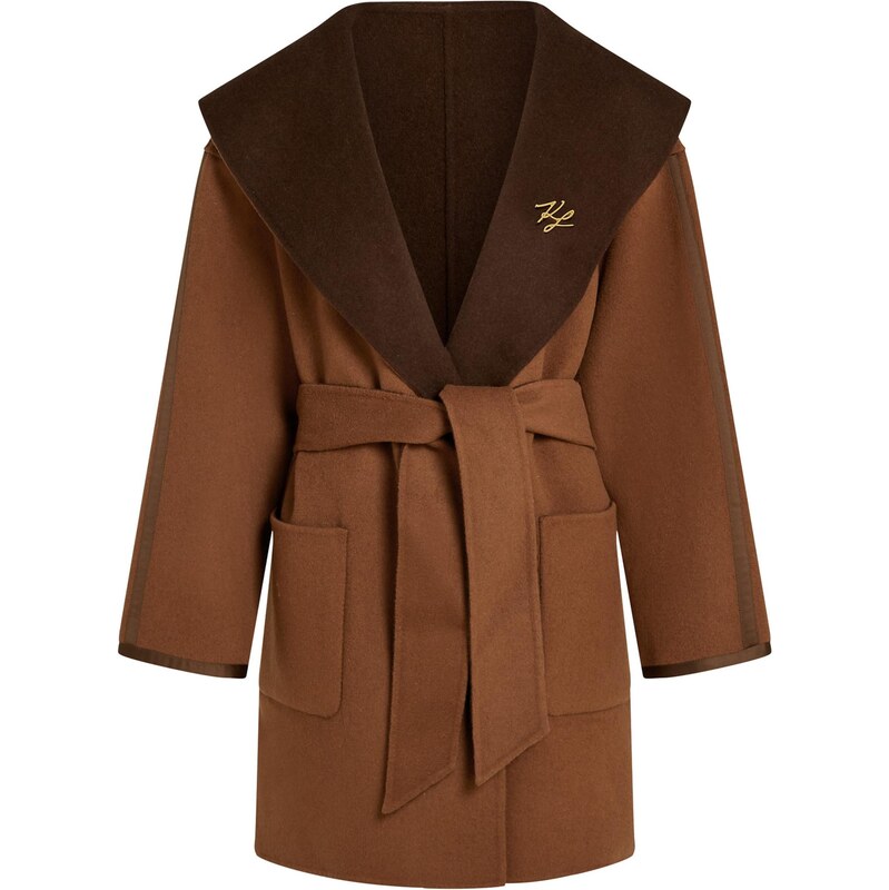 Karl Lagerfeld Prechodný kabát čokoládová / koňaková 66495809