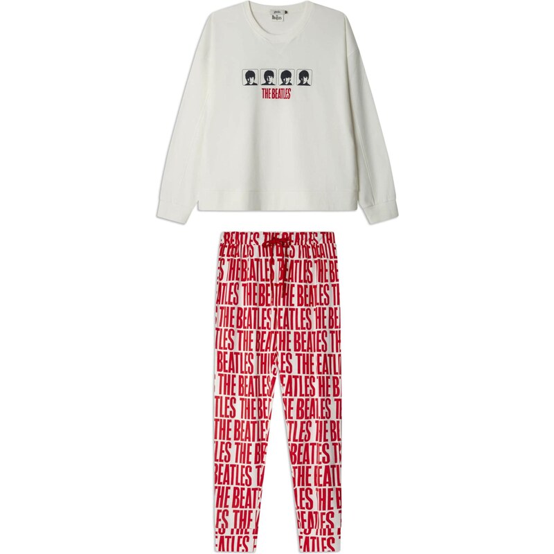 Gisela Pyžamo červená / šedobiela 66495901