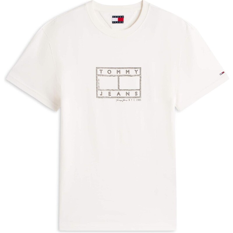 Tommy Jeans Tričko čierna / prírodná biela 66496015