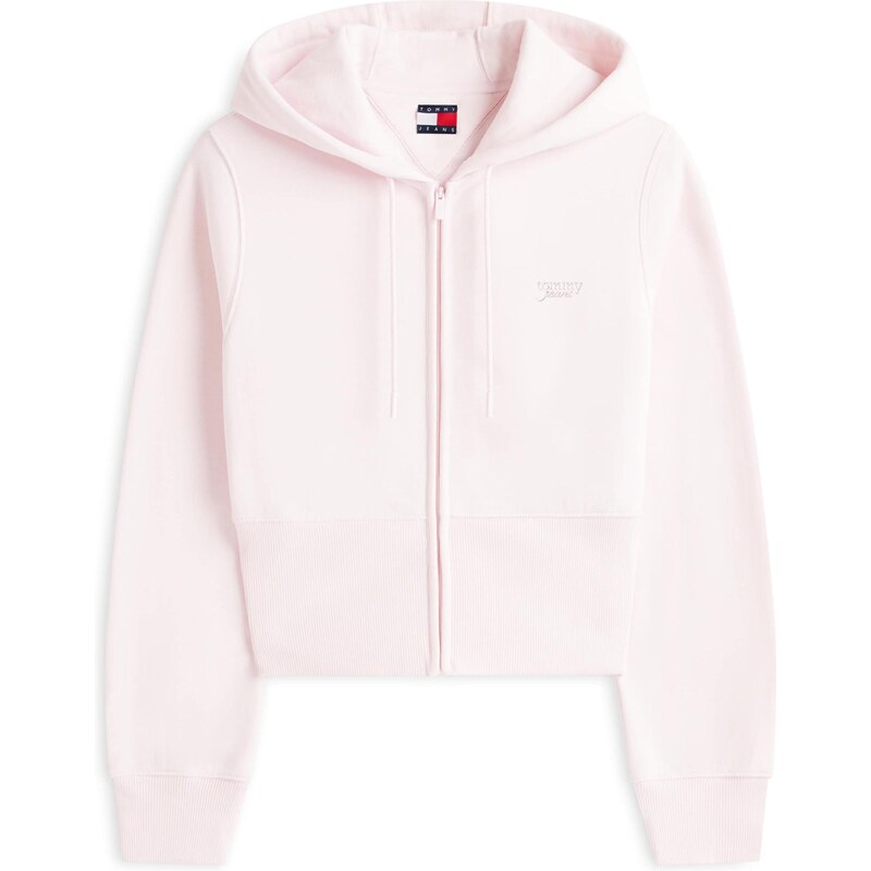 Tommy Jeans Tepláková bunda pastelovo ružová 66496043
