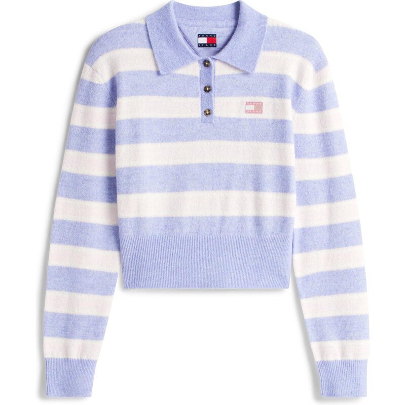 Tommy Jeans Sveter levanduľová / biela 66496054