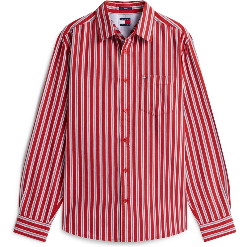 Tommy Jeans Košeľa svetlomodrá / červená / biela 66496066