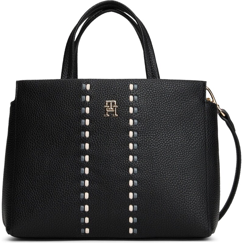 TOMMY HILFIGER Kabelka TIMELESS modrosivá / čierna / biela 66496097