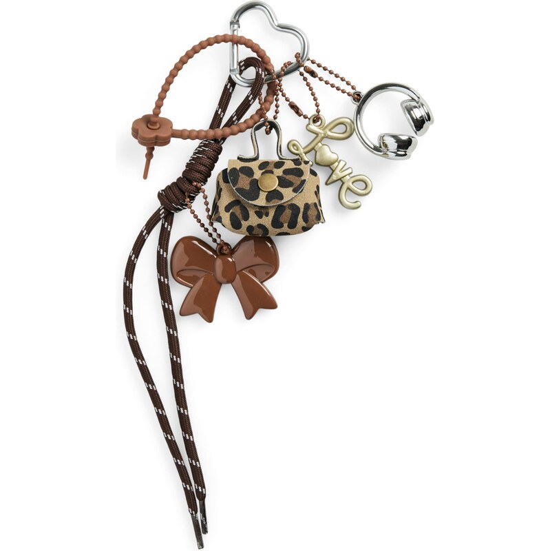 PIECES Prívesky na kľúče PCCILLE béžová / hnedá / zlatá / strieborná 66496187