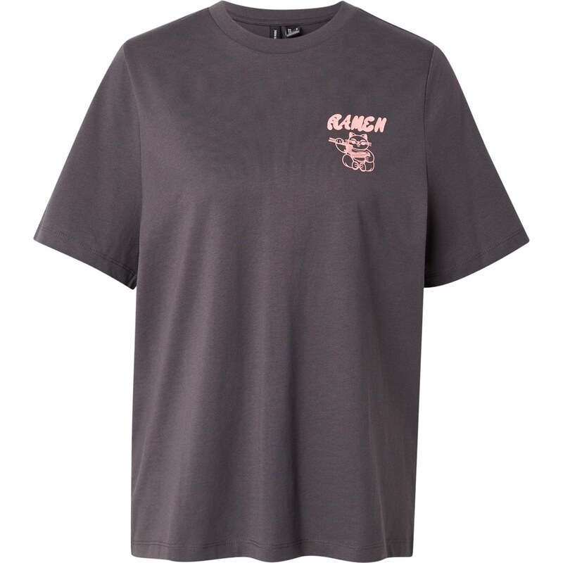 VERO MODA Tričko VMLILJE CATY čadičová / ružová 66496221