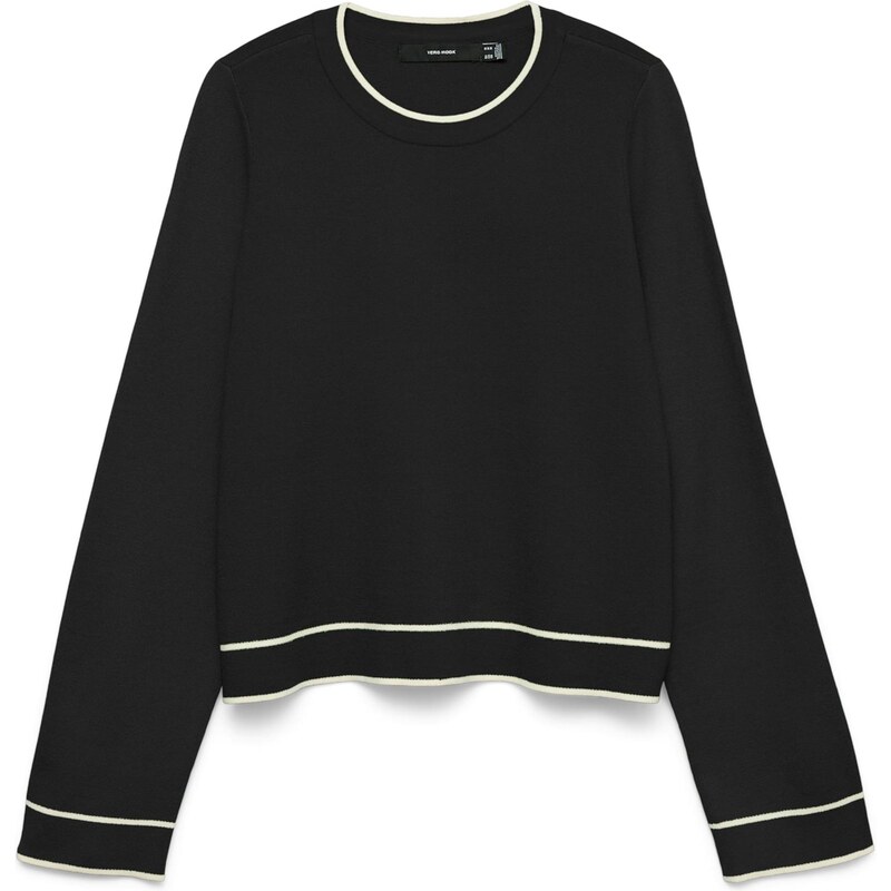VERO MODA Sveter VMGold čierna / biela 66496289