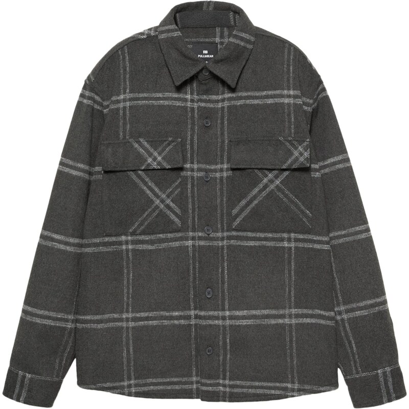 Pull&Bear Prechodná bunda čierna / biela 66496338