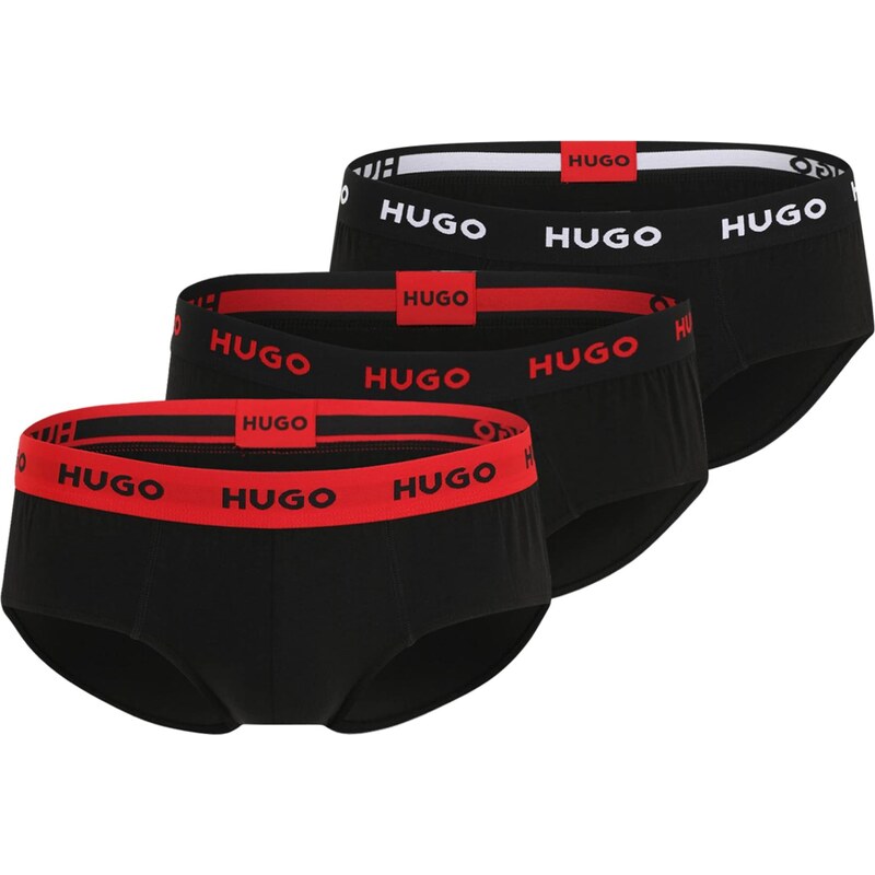 HUGO Nohavičky červená / čierna / biela 66496344