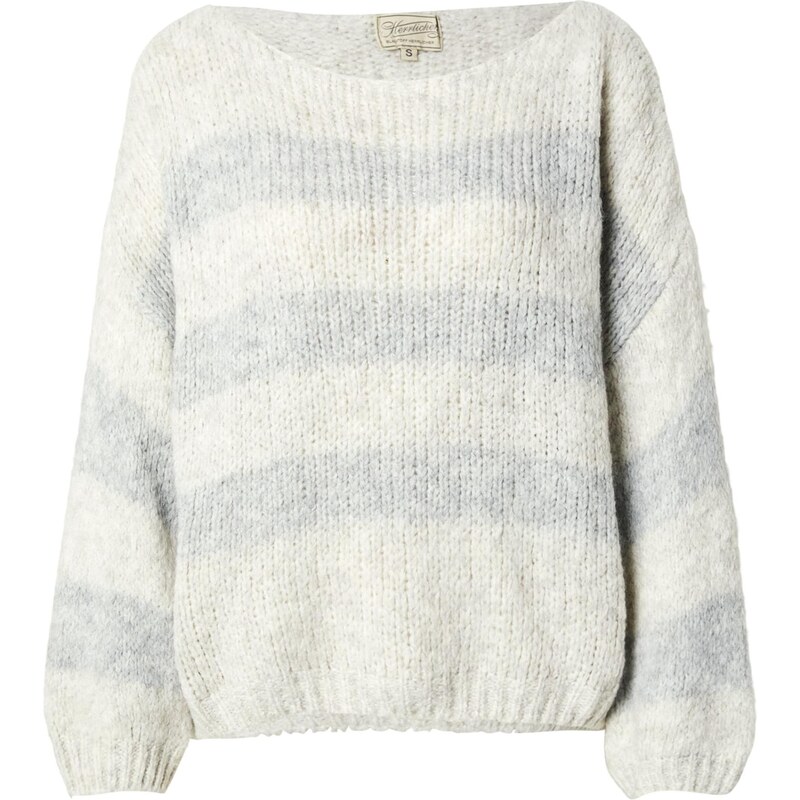 Herrlicher Sveter Leena svetlosivá / tmavozelená 66496431