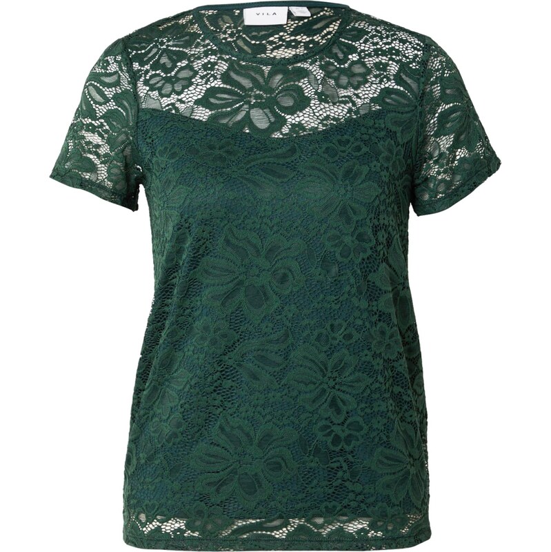 VILA Tričko VILISA tmavozelená 66496453