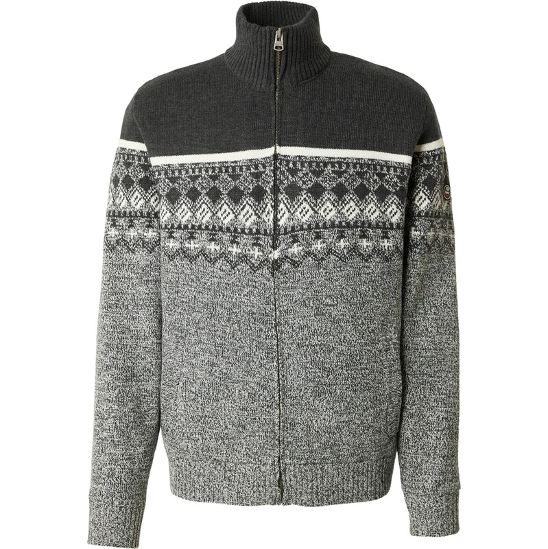 Jacks Kardigán tmavosivá / sivá melírovaná / biela 66496536