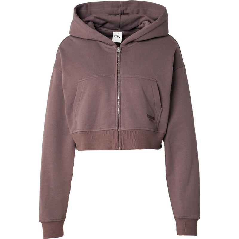 ICANIWILL Športová mikina so zipsom Essence hnedá 66496556