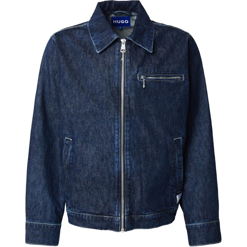 HUGO Prechodná bunda Elzo modrá denim 66496585