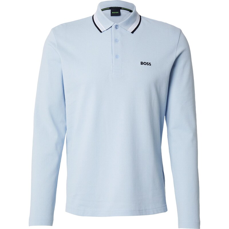 BOSS Tričko Plisy svetlomodrá / čierna / biela 66496554