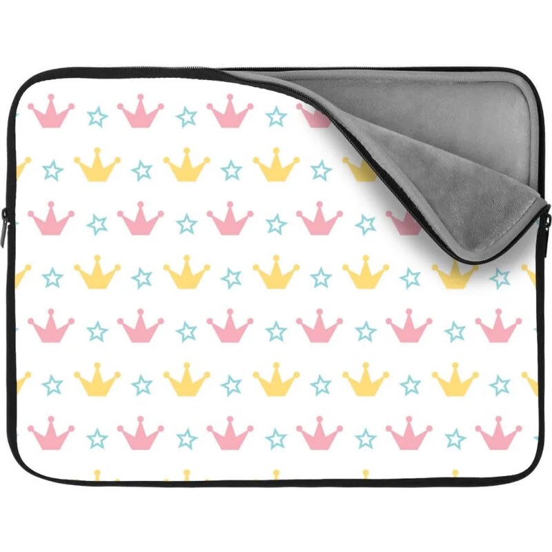 Sablio Obal na notebook Ružové korunky na bielej 65426911