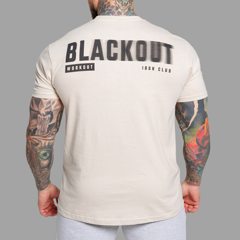 Pánske tričko Iron Aesthetics Blackout, sand 66501583