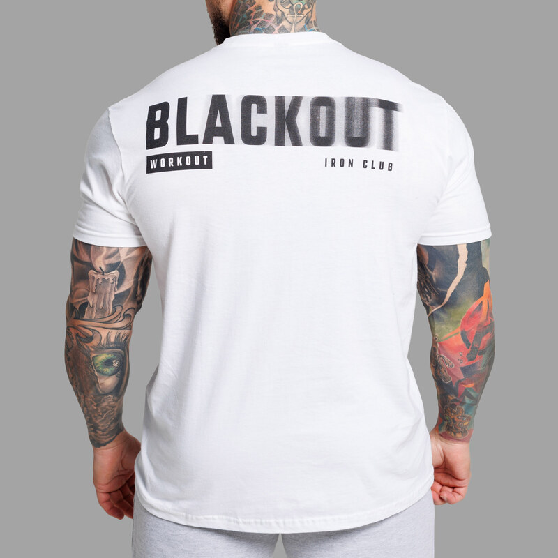 Pánske tričko Iron Aesthetics Blackout, biele 66501584