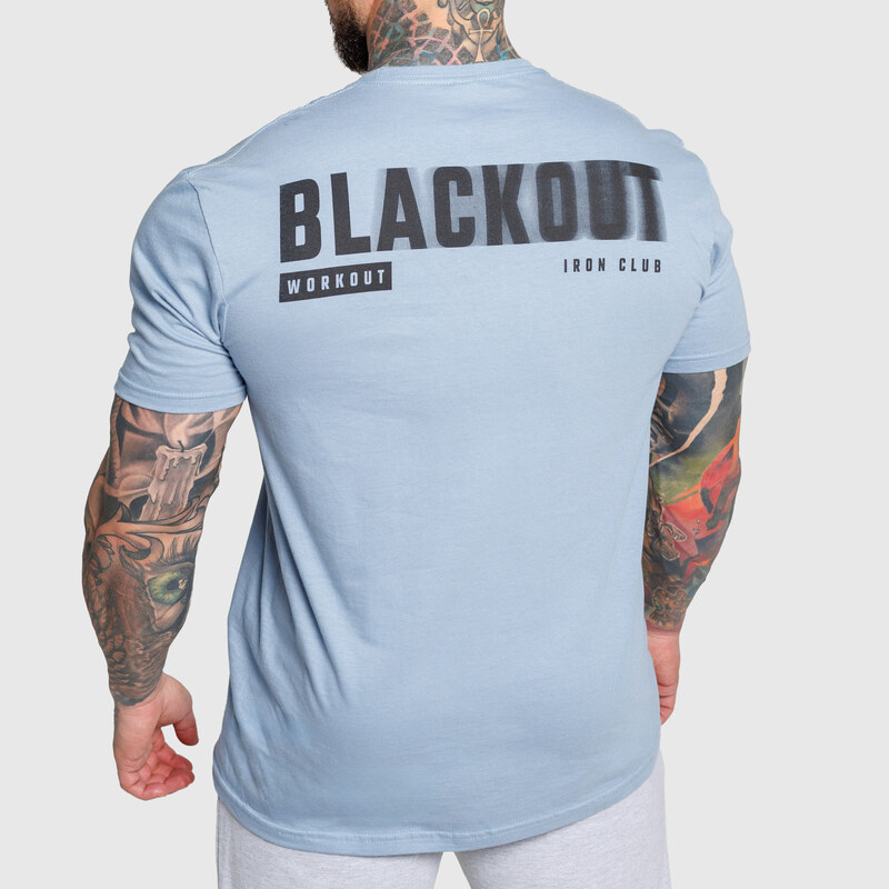 Pánske tričko Iron Aesthetics Blackout, modré 66501587