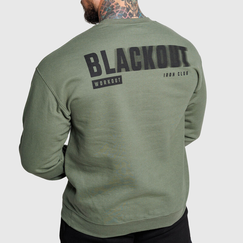 Pánska mikina Iron Aesthetics Blackout, zelená 66501589