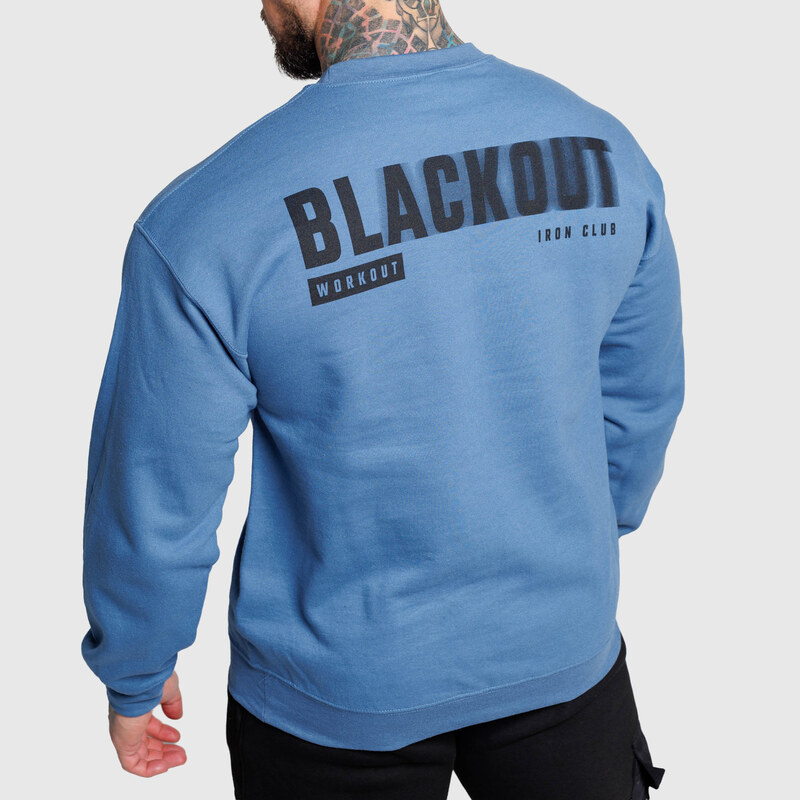 Pánska mikina Iron Aesthetics Blackout, modrá 66501591