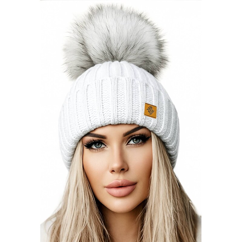 Fashionweek Dámska zimná čiapka s brmbolcom flísová podšívka JENOT 48751536