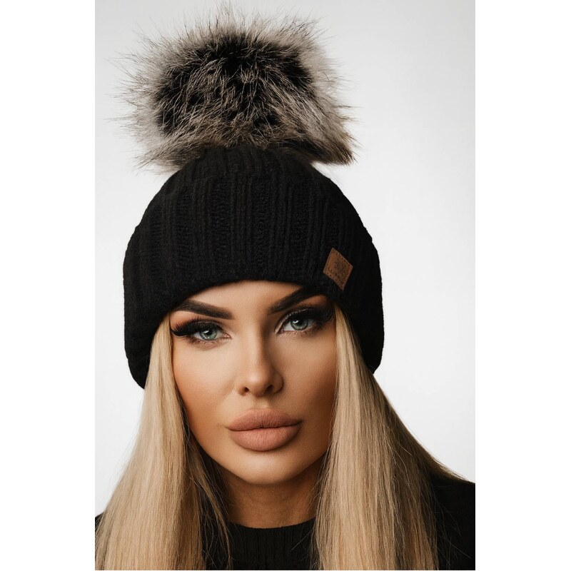Fashionweek Dámska zimná čiapka s brmbolcom flísová podšívka JENOT 48751534