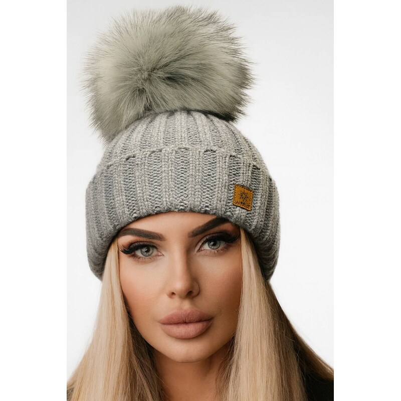 Fashionweek Dámska zimná čiapka s brmbolcom flísová podšívka JENOT 48751533