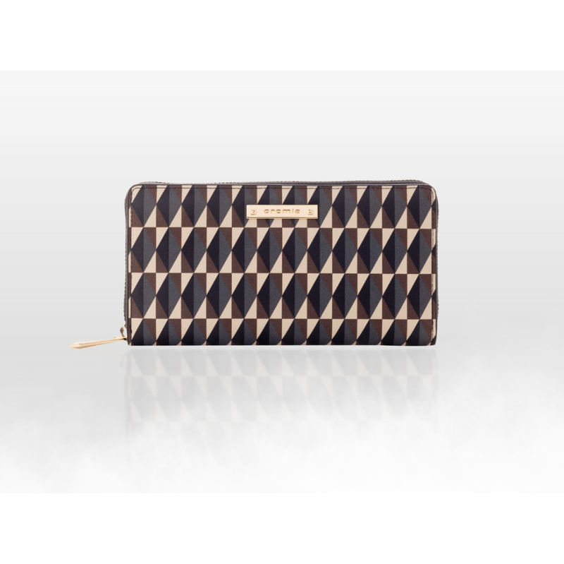 CROMIA IT Deco – veľká kožená peňaženka so zipsom – geometrický vzor 66501808