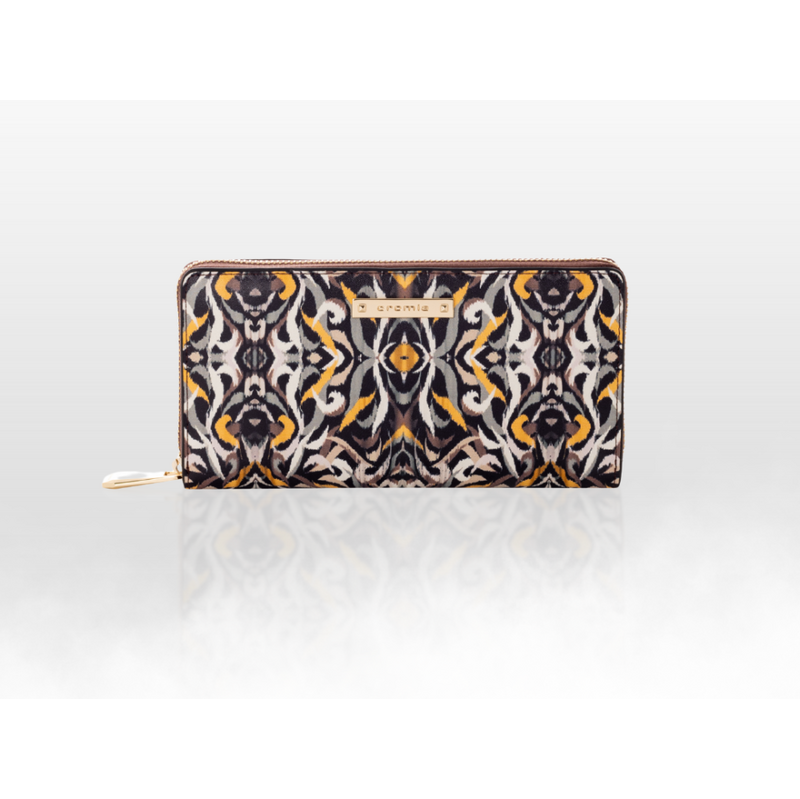 CROMIA IT Greta – veľká kožená peňaženka so zipsom – multicolor vzor 66501804