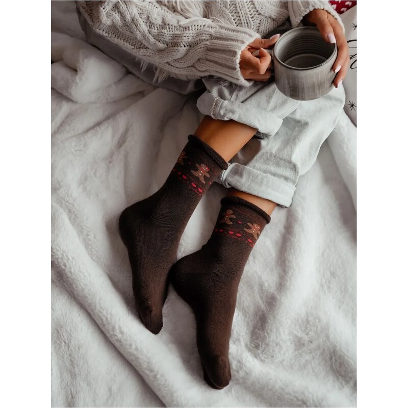 Dámske vianočné froté ponožky Milena 0118-013, 37-41 67004528