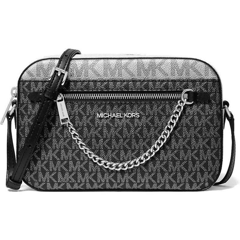 Michael Kors Jet Set Large Signature Logo Crossbody Bag Black 66600120