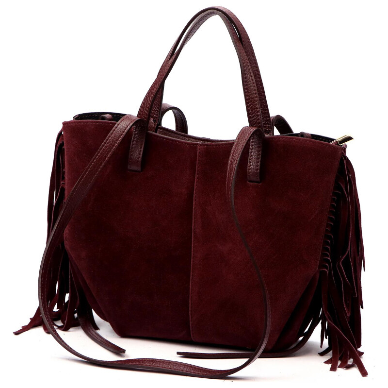 Kožená kabelka Luka vínová KZ2260146 66502374