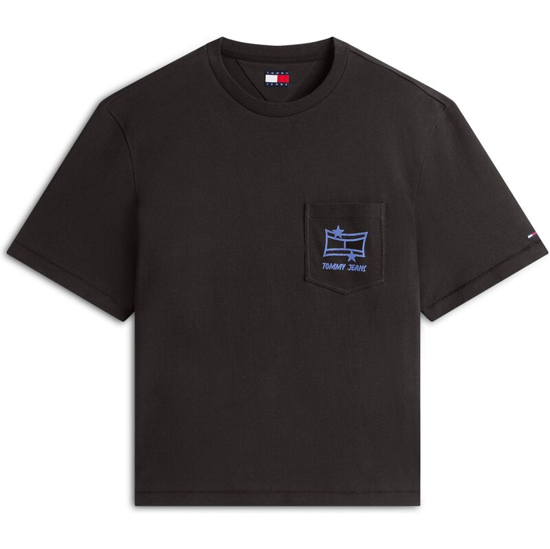 Tommy Jeans Tričko azúrová / čierna 66507692