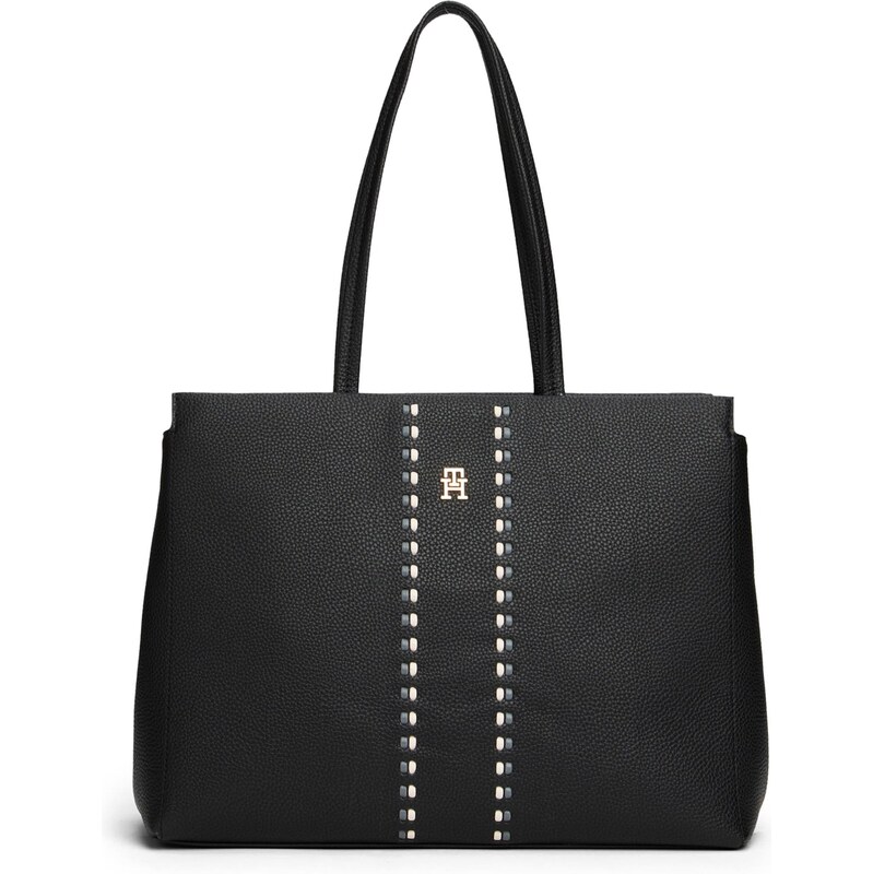 TOMMY HILFIGER Shopper sivobéžová / tmavosivá / čierna 66507709